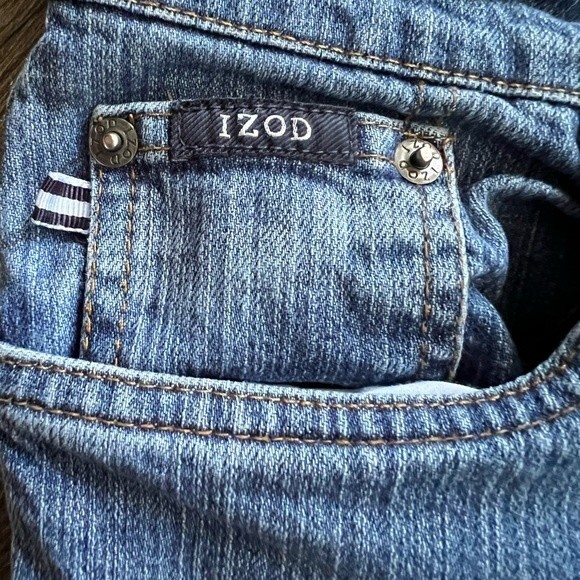Izod Women's Straight Leg Stretch Denim Jeans size 12 - Picture 5 of 9